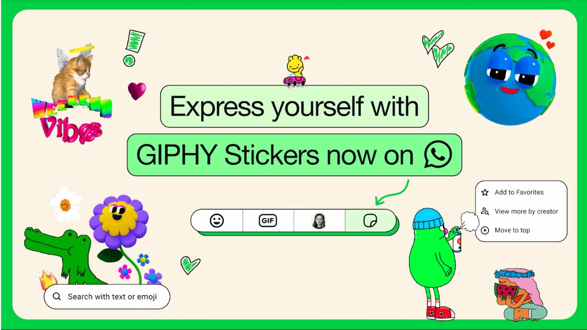 WhatsApp Introduces Giphy Sticker Collection, Custom Sticker Maker and More Features