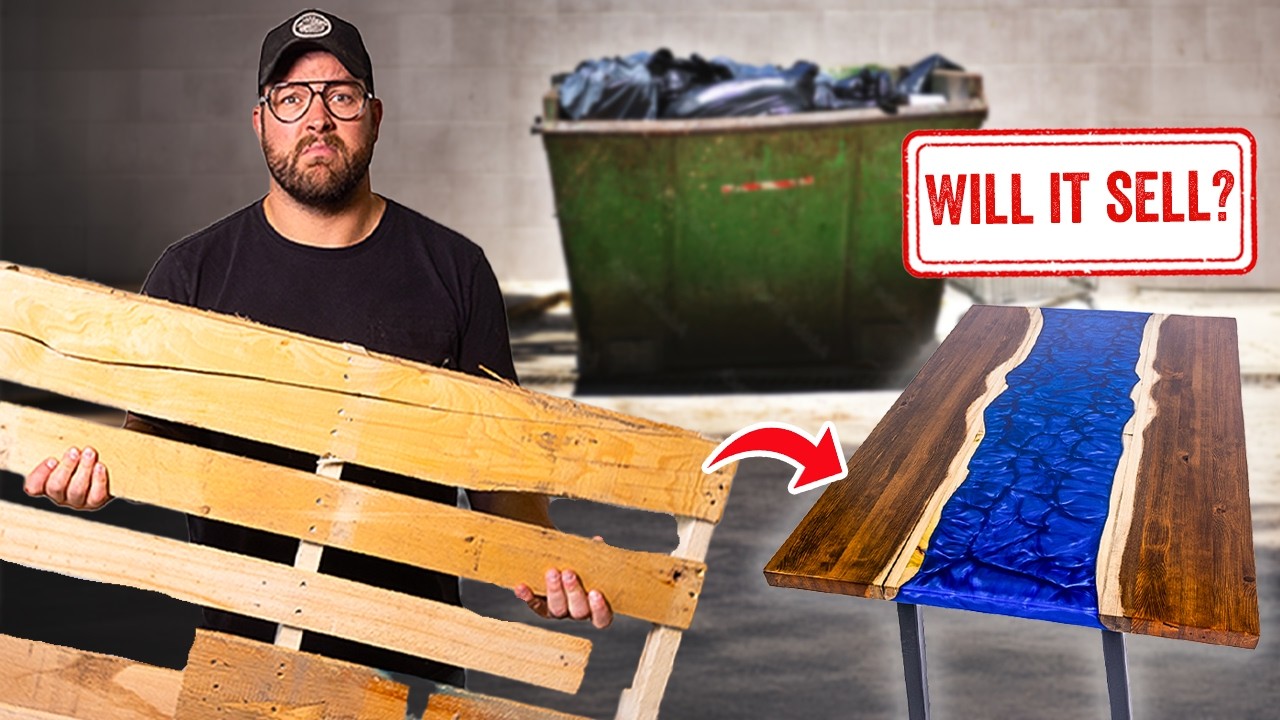 I Build A River Table from FREE Pallets….. will it sell?