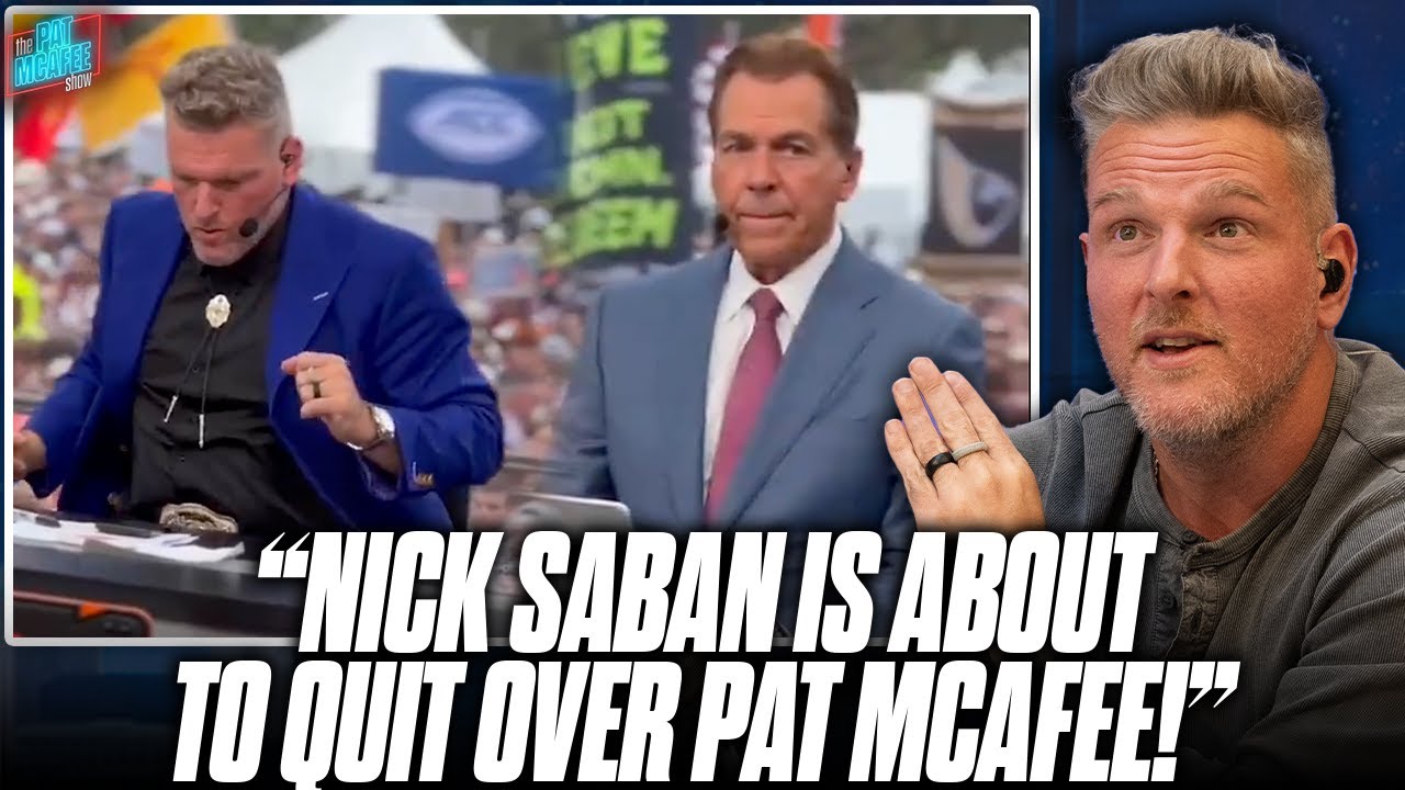 Pat McAfee Responds To Viral Video Dancing Next To Straight Faced Nick Saban on College GameDay