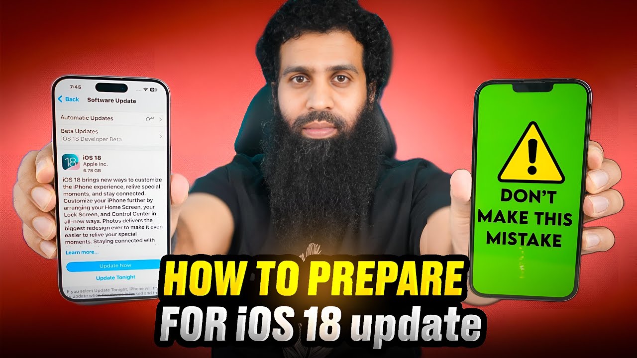 Prepare your iPhone for iOS 18 | iOS 18 Update Warning & Step by step guide | iOS 18 Green Screen