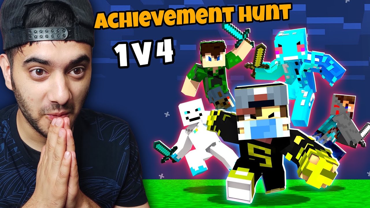 1 V 4 Minecraft Achievement Hunt [Manhunt]