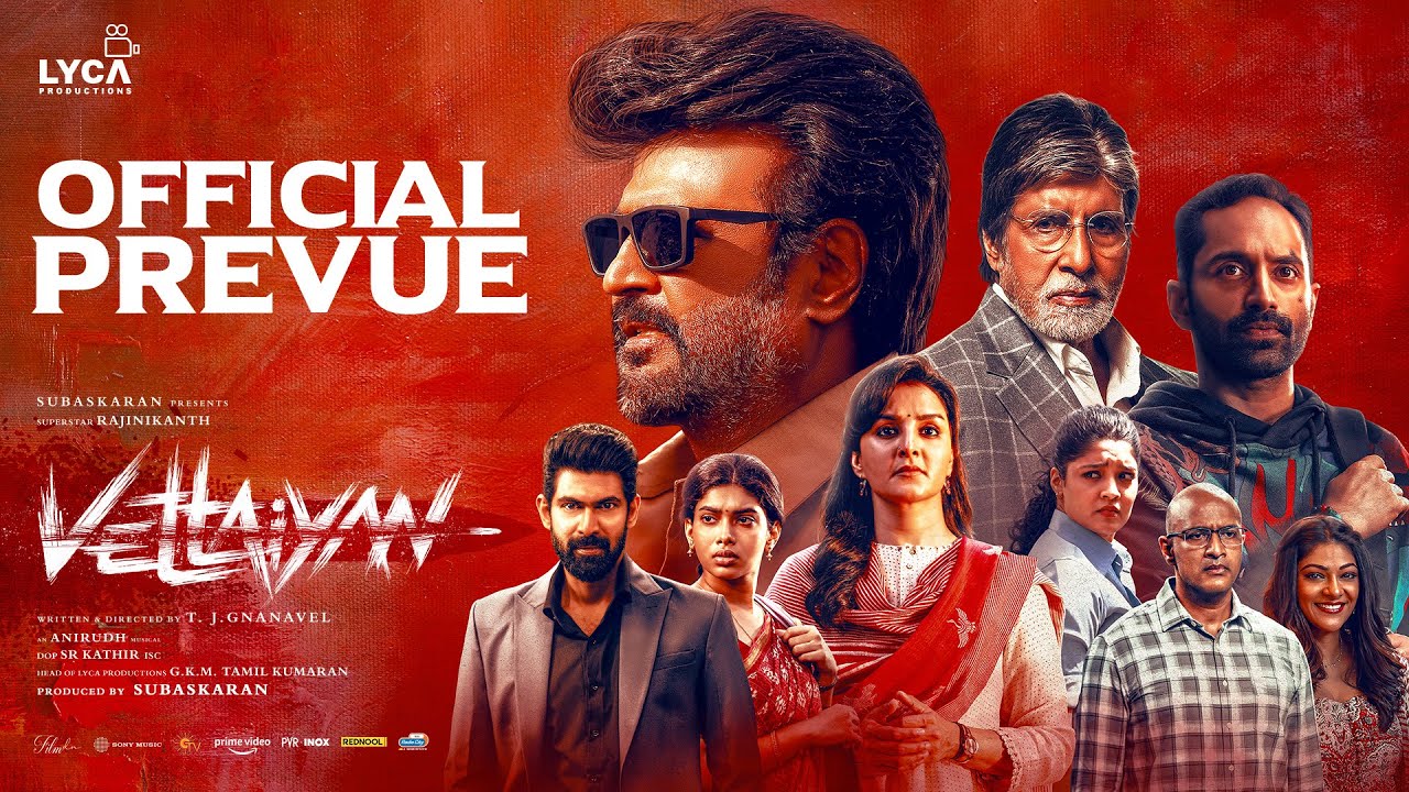 Vettaiyan – Prevue | Rajinikanth | Amitabh Bachchan | T.J. Gnanavel | Anirudh | Subaskaran | Lyca