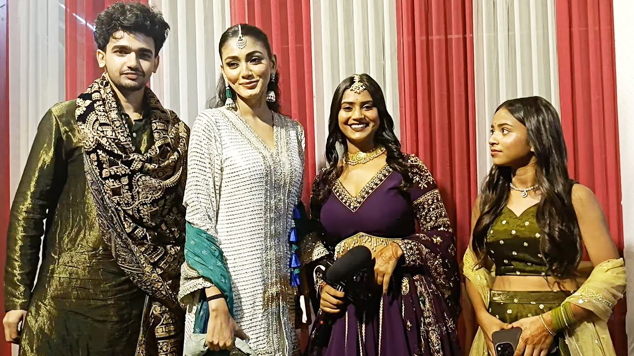 Sana Makbul, Vishal Pandey and Shivani Kumari At Adnaan Shaikh-Ayesha Shaikh SANGEET Ceremony