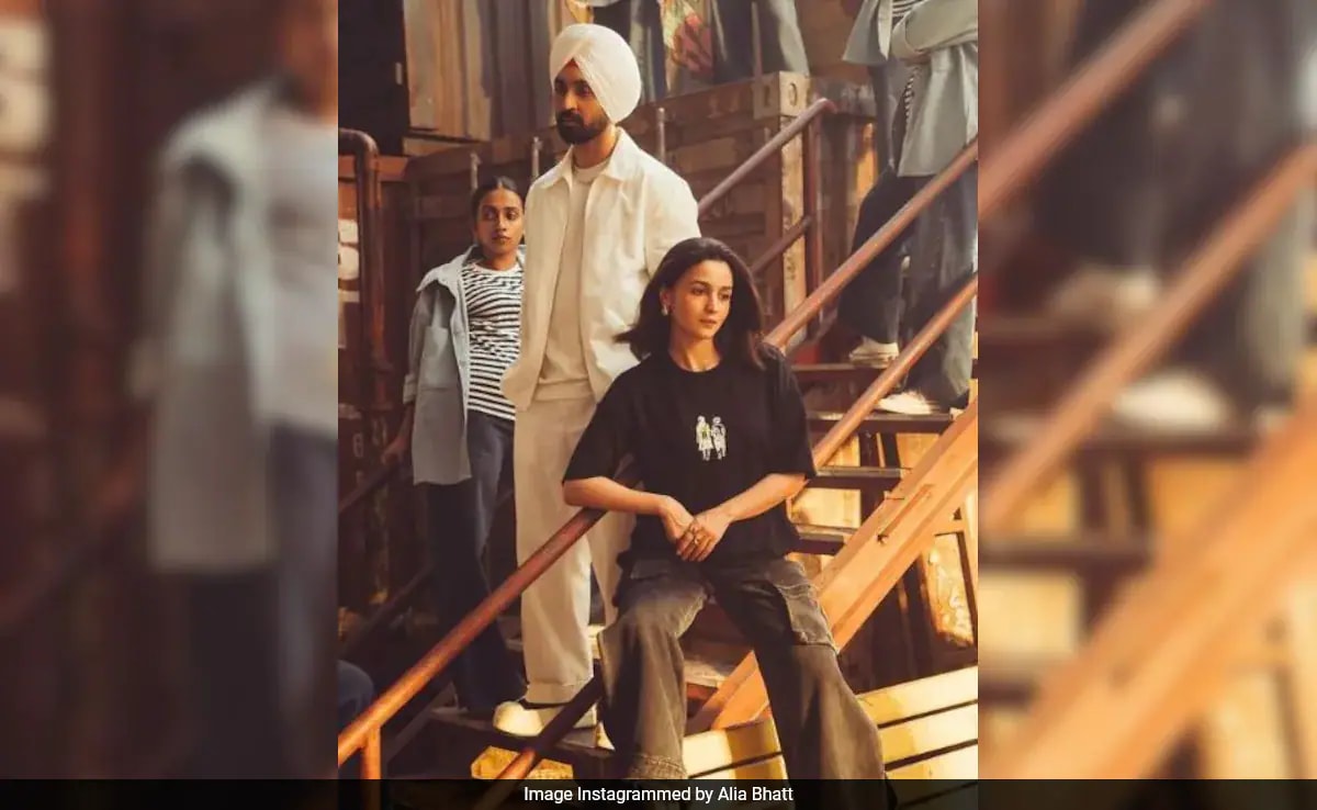 Alia Bhatt And Diljit Dosanjh's BTS Pics From Jigra Song Chal Kudiye