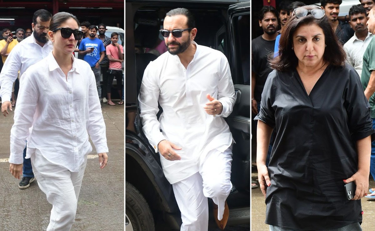 Saif Ali Khan-Kareena Kapoor, Farah Khan, Arshad Warsi-Maria Goretti At Malaika Arora's Father's Last Rites