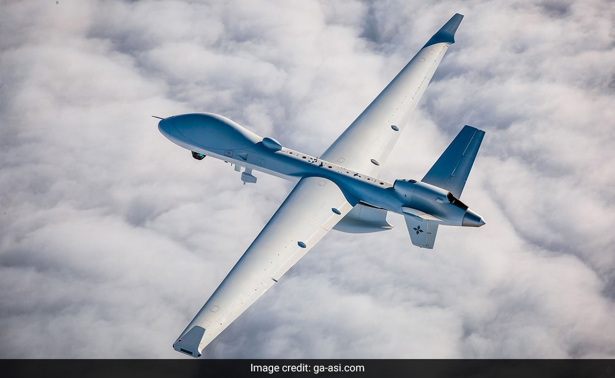 MQ-9B Predator Drone Crashes After Technical Failure At Sea Off Chennai