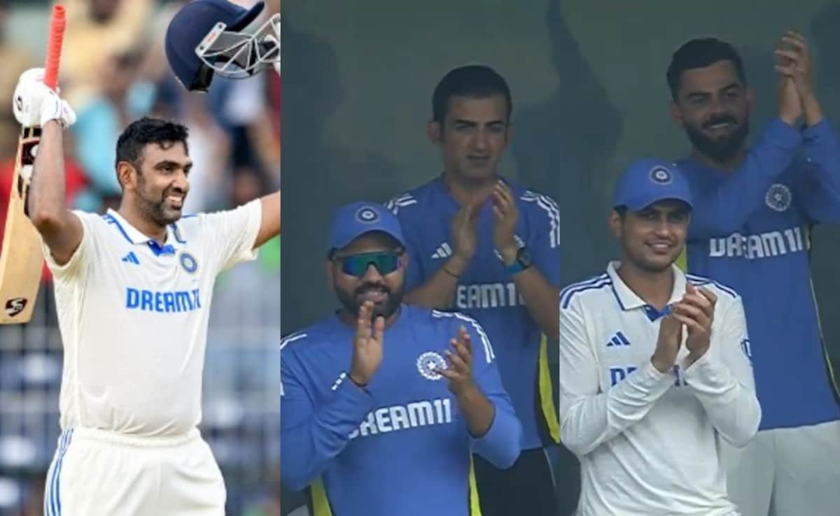 Watch: Rohit, Virat, Gambhir's Heartfelt Gesture For Ashwin's Ton vs Ban