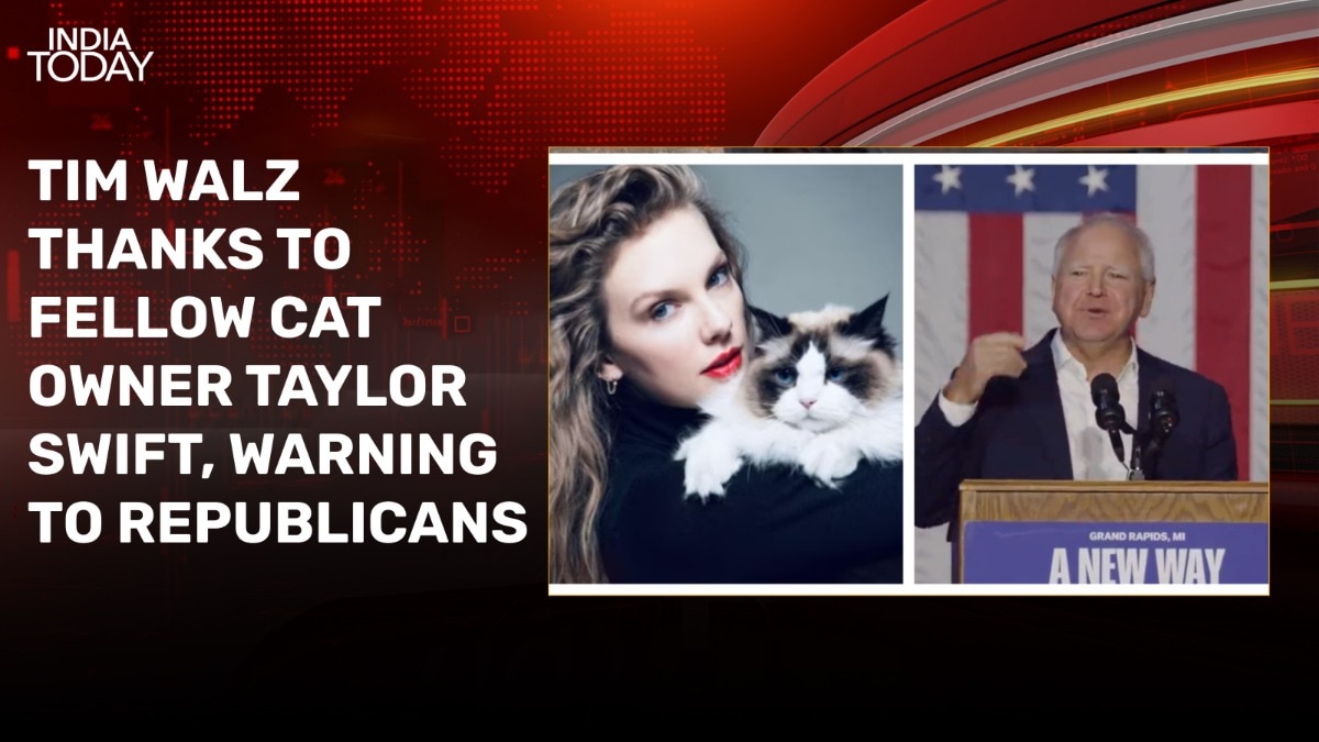 Don’t mess with cat people, quips Tim Walz, thanks Taylor Swift for support