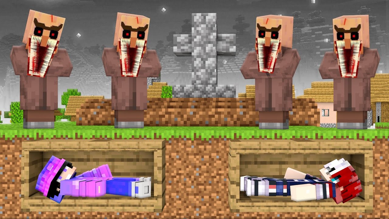 Scary Villagers Buried Us Alive In Minecraft!!