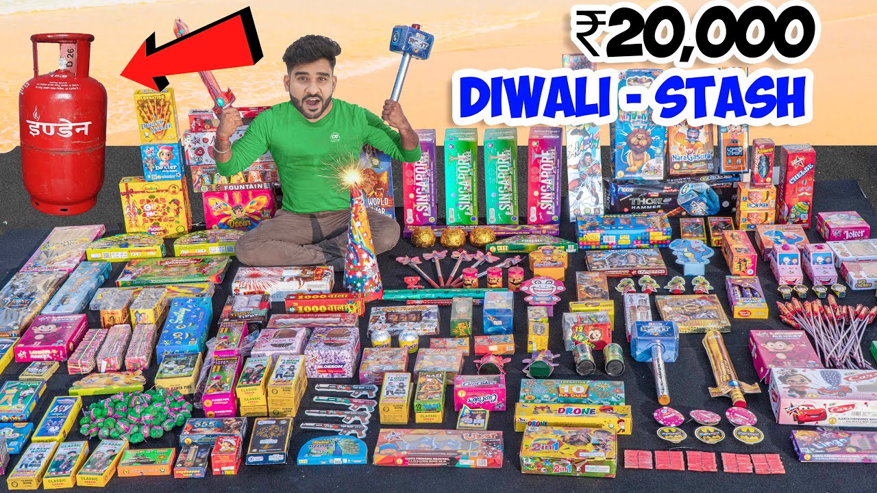 New 2024 Diwali Stash Worth ₹20,000 Testing | 20 हज़ार रूपये के पटाखे🔥🔥