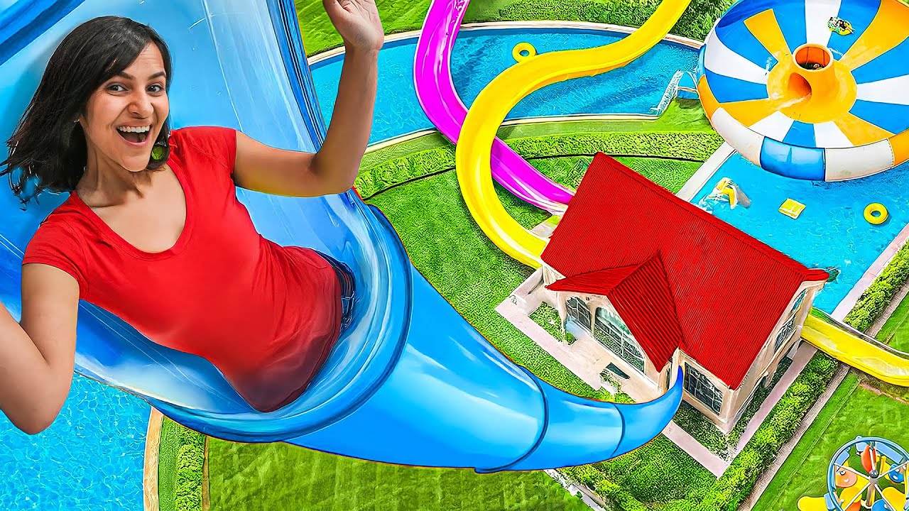 I built a WATERPARK in my HOUSE 😳 *OMG*