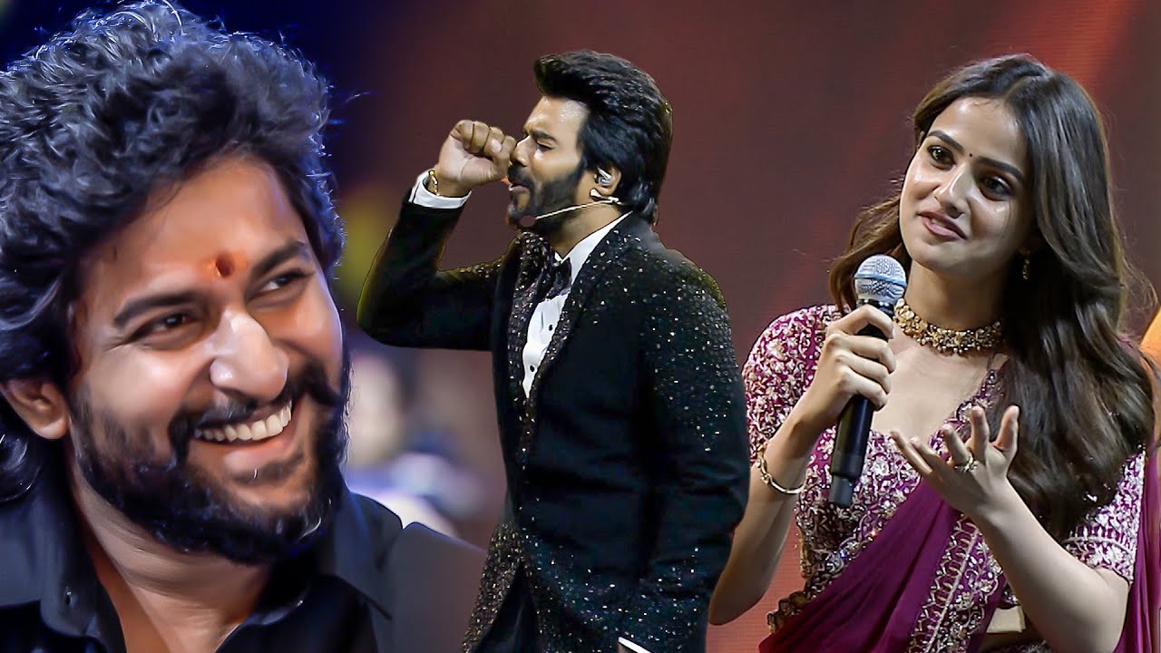 Nani’s epic reaction to Sudigali Sudheer’s funny proposal to Vaishnavi Chaitanya on SIIMA 2024 stage