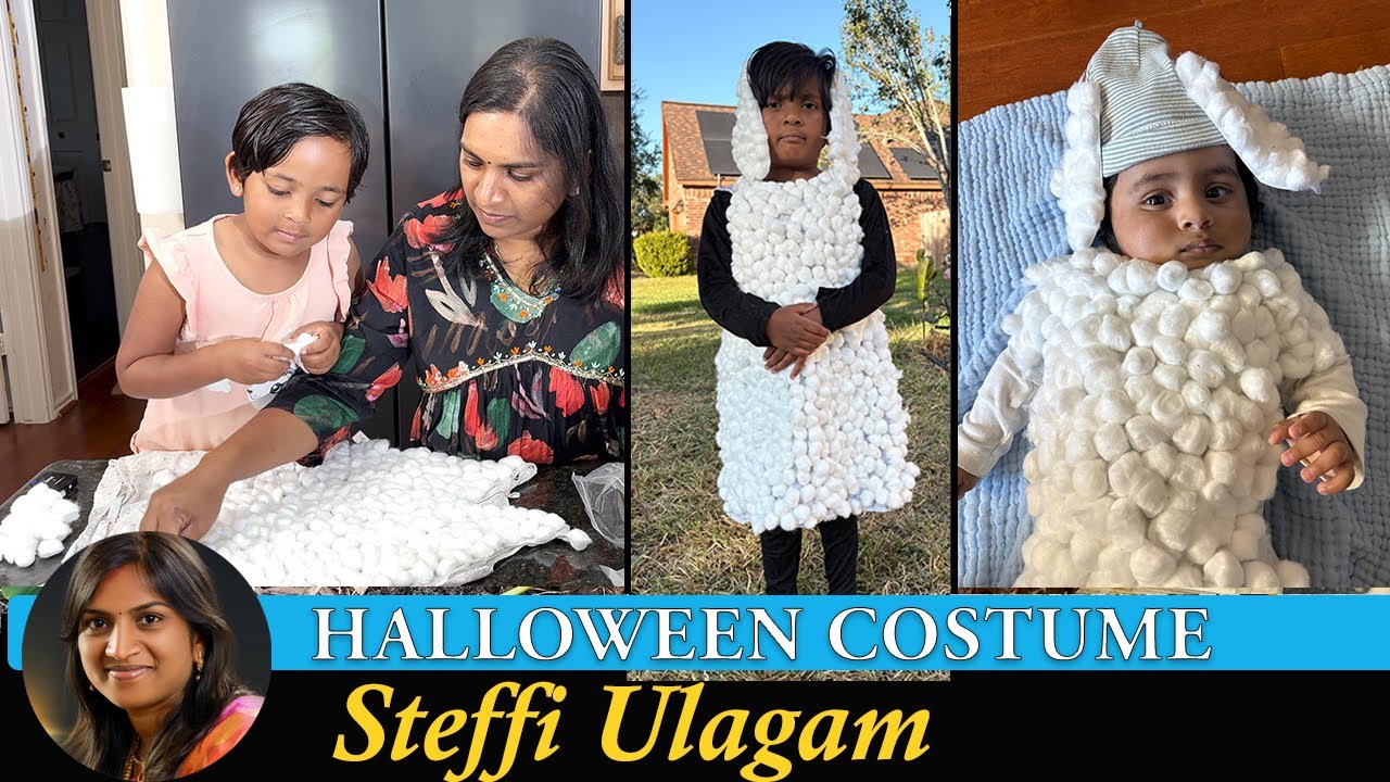 Making Halloween Costume Vlog in Tamil | Sheep Costume for Kids