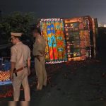 Tomato Truck Flips On UP Highway, Overnight Police Watch To Prevent Theft