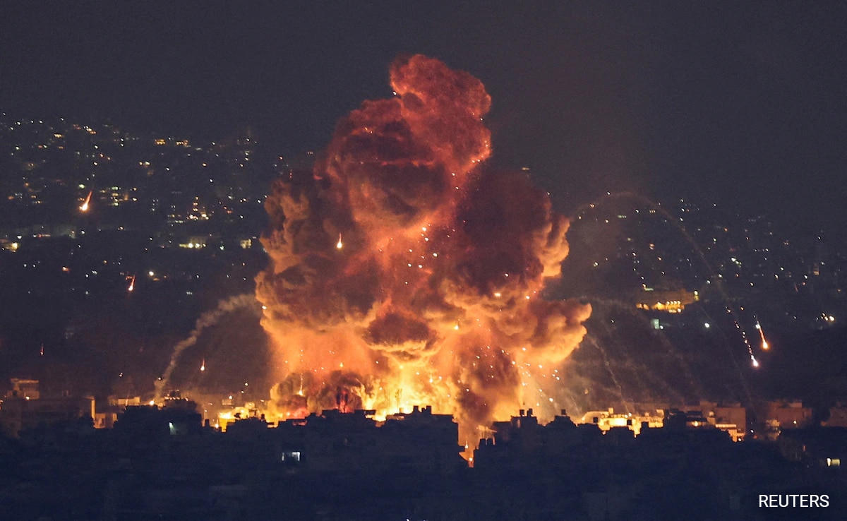 Airstrikes In Beirut, Missiles Hit Israel City As Gaza War Completes A Year