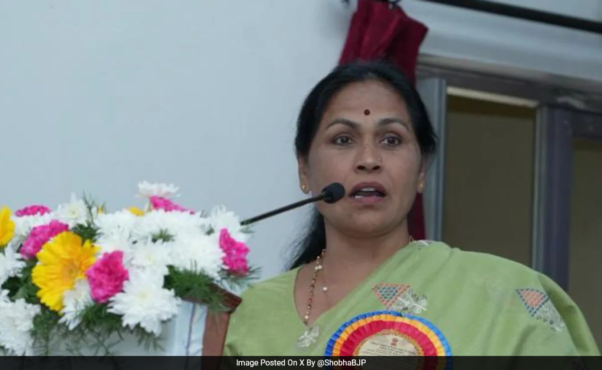 Karnataka Minister Burnt MUDA Files To Save Siddaramaiah: Shobha Karandlaje