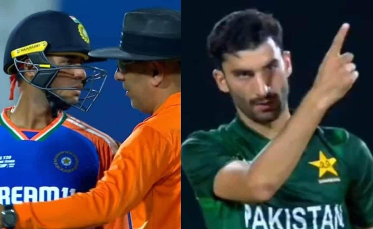 Watch: India's Abhishek Gets Fiery Send Off From Pak Star, Does This In Reply