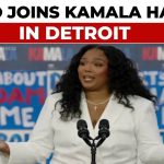 Kamala Harris and Lizzo appear in Detroit to boost early voting