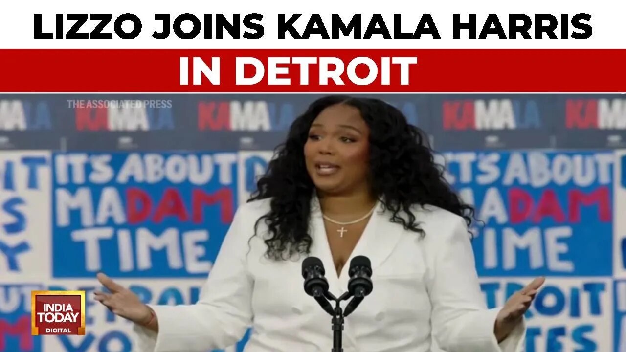 Kamala Harris and Lizzo appear in Detroit to boost early voting