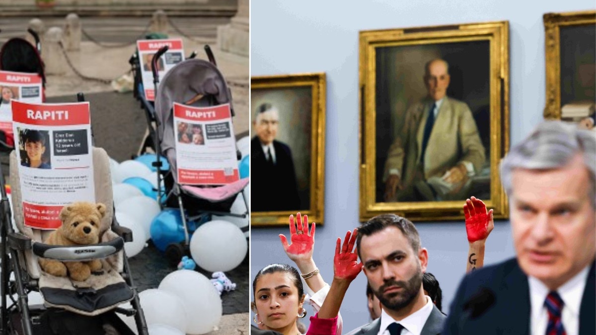 Horror of red hands, wails of empty strollers: Symbolism amid war