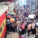 CCTV Captures Moments Before Stampede At Mumbai's Bandra Terminus