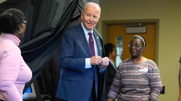 US election 2024: Joe Biden, who dropped out of race in July, casts early ballot for Kamala Harris