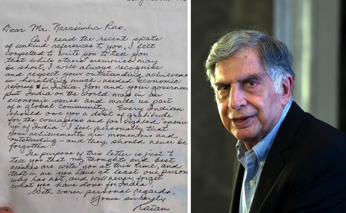 Circa 1996: Ratan Tata's "Personal" Note To Narasimha Rao For "Opening Up" Of India