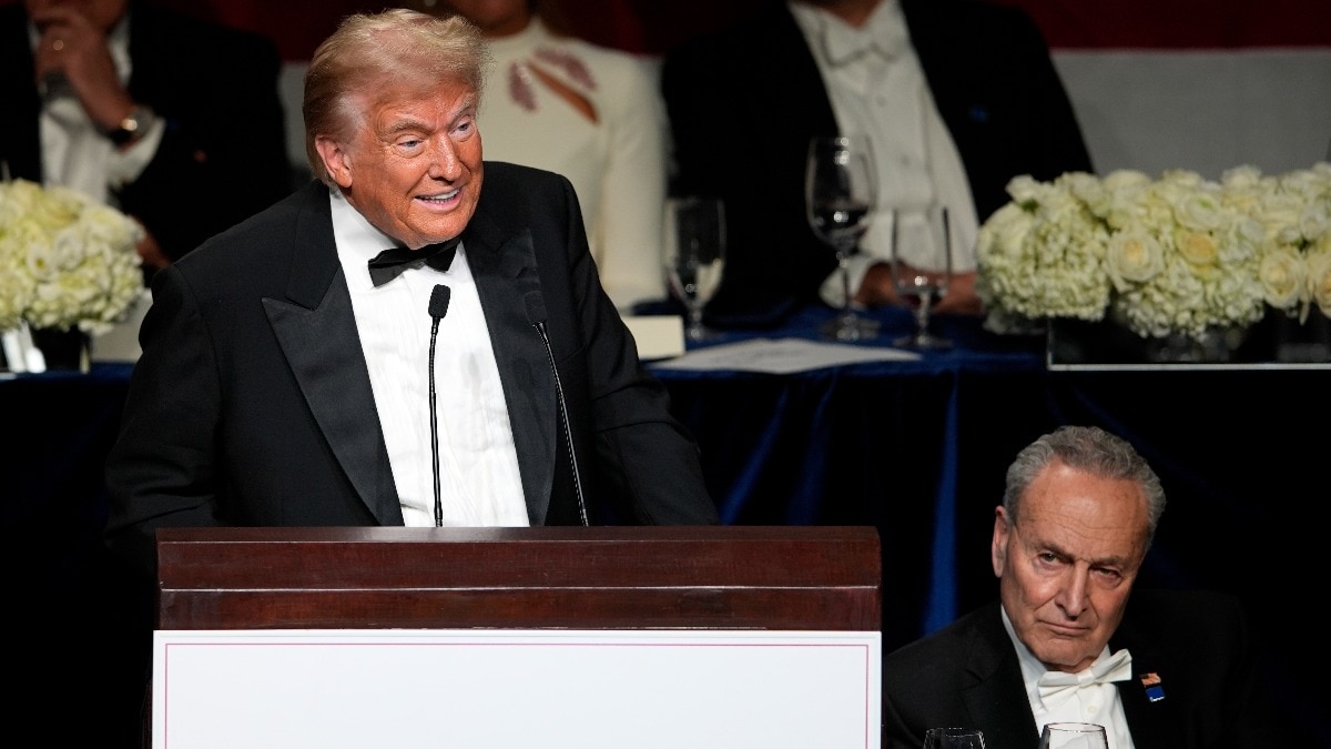 US presidential election 2024: Donald Trump roasts Kamala Harris and other Democrats Chuck Schumer at Al Smith Dinner in New York