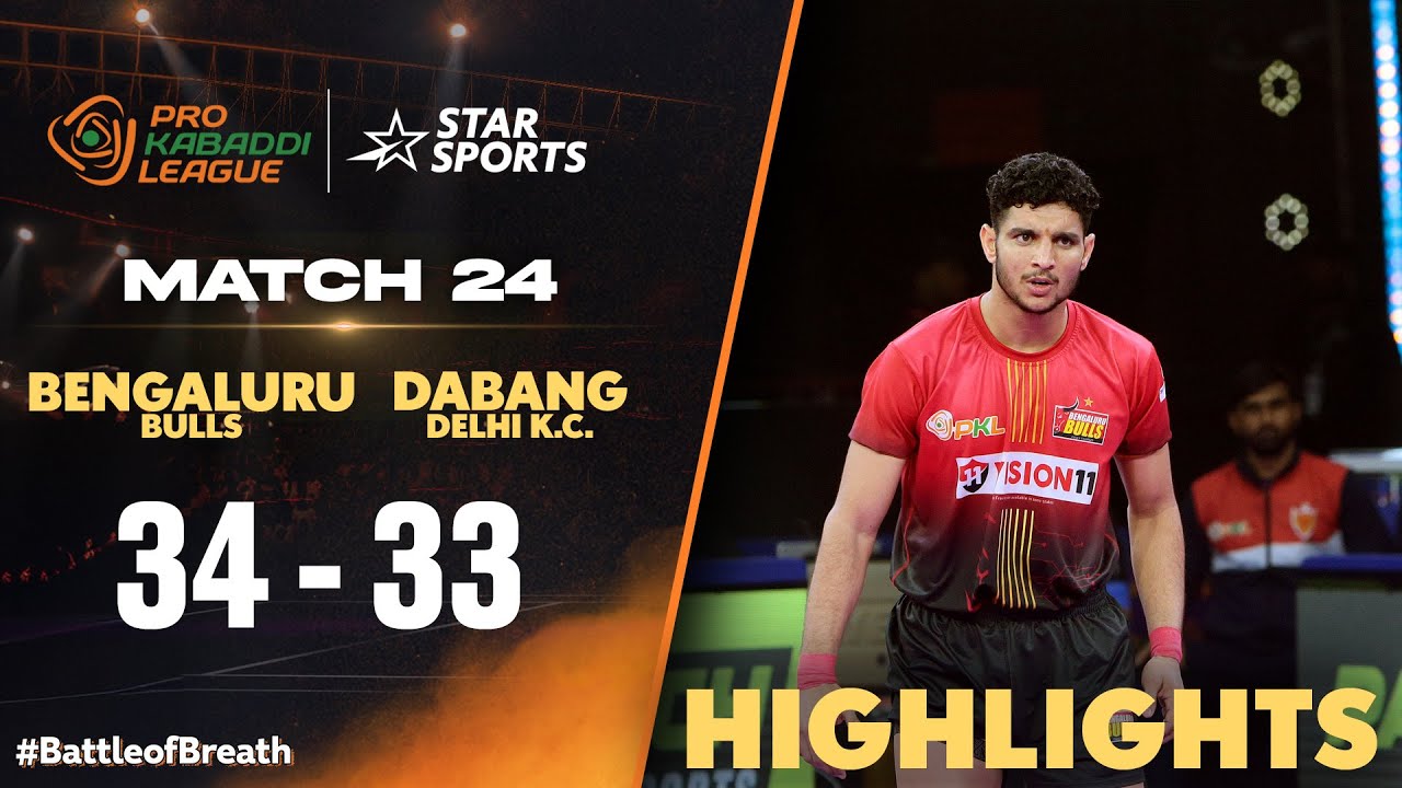 #BengaluruBulls’ final push secures victory over #DabangDelhi | #ProKabaddiOnStar 2024 HIGHLIGHTS