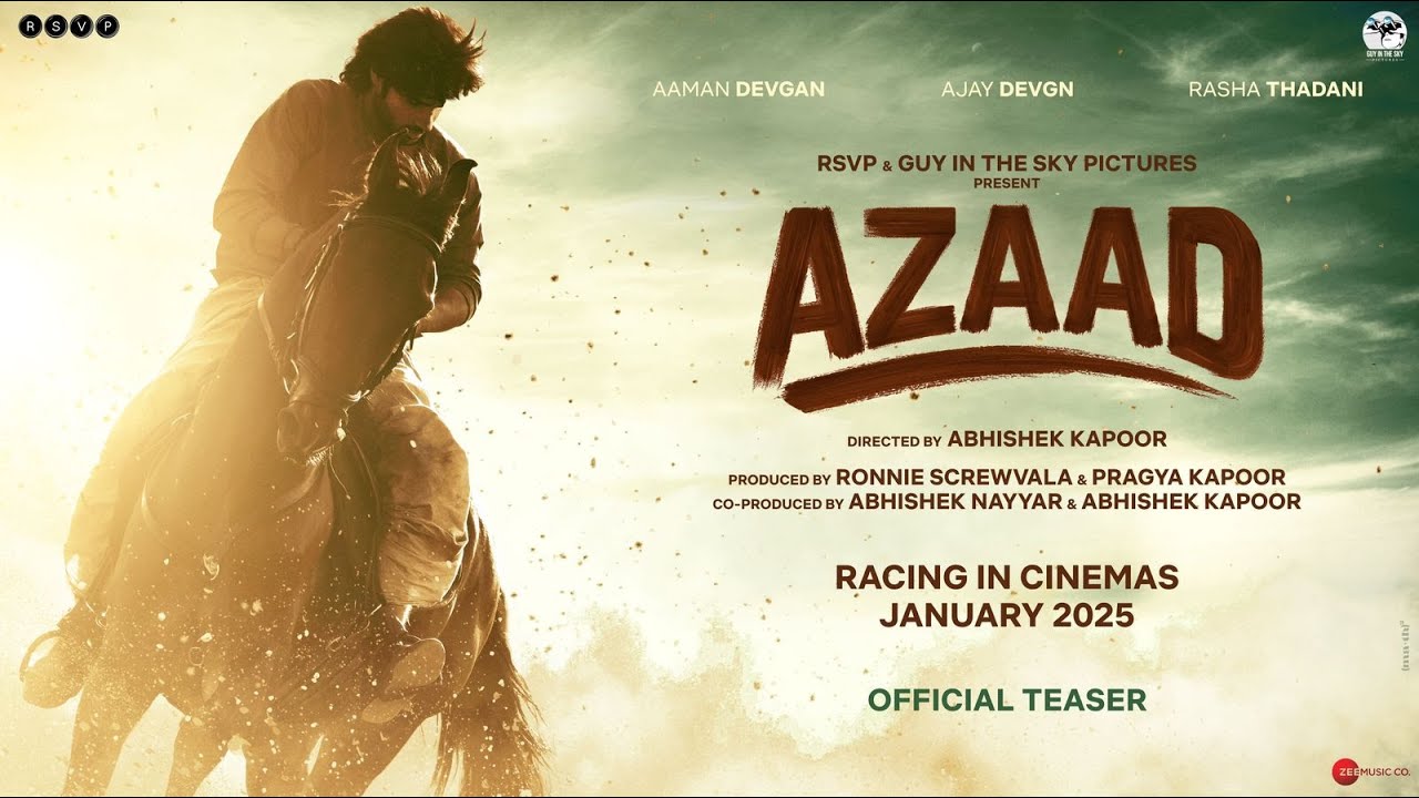 Azaad Official Teaser | Ajay D | Abhishek K | Aaman D | Rasha T | Ronnie S | Pragya K | Jan 2025