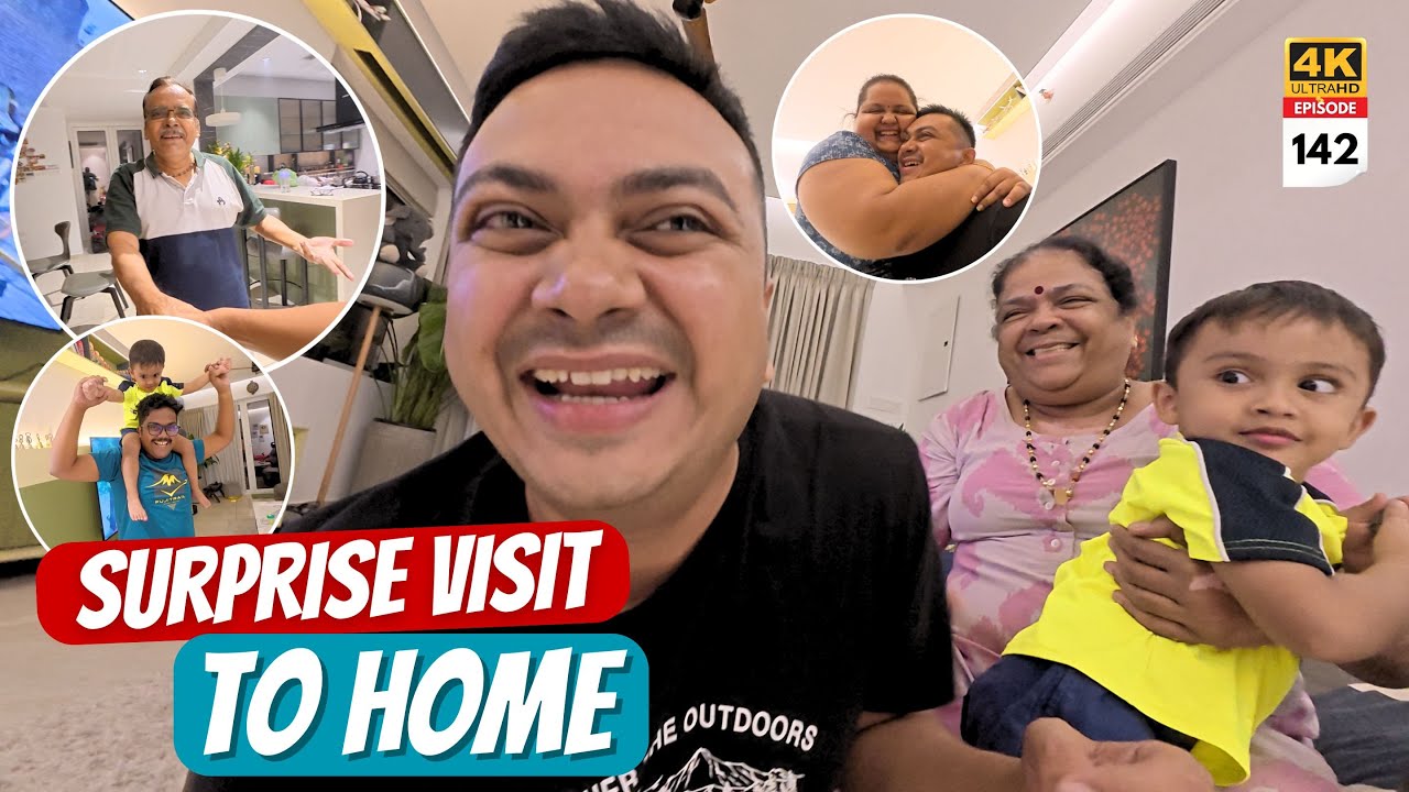 EP 142 A Surprise visit to Home, വീട്ടുകാരെ ഞെട്ടിച്ച Surprise‌ Vist‌ | Air Astana vs Air India ✈️i