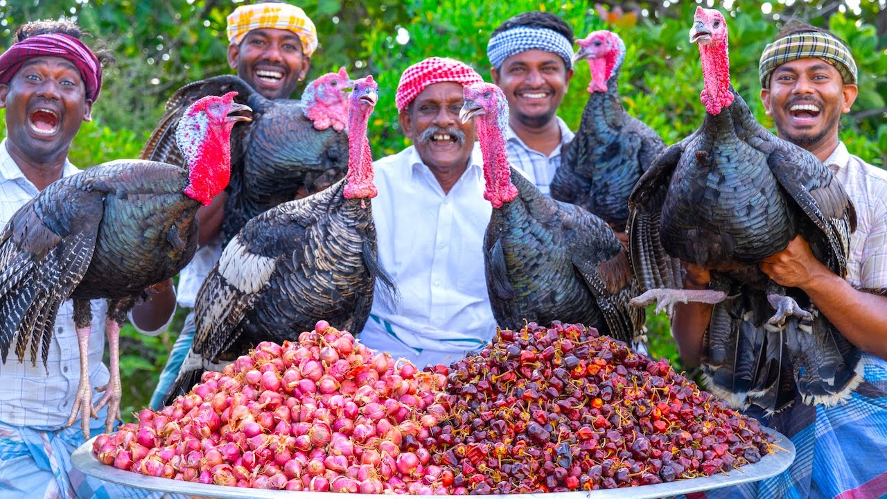 TURKEY FRY | Vaan Kozhi Varuval | Traditional Village Style Turkey Fry Recipe | Vaan Kozhi Uppu Kari