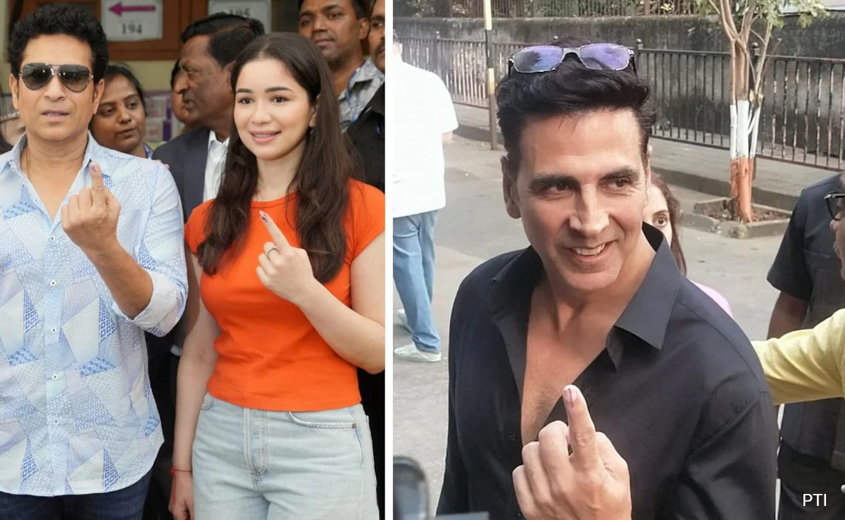 Sachin Tendulkar, Akshay Kumar Among Early Voters In Mumbai