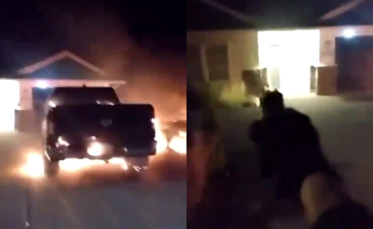 CCTV Shows Firing Outside Singer AP Dhillon's House In Canada, Cars On Fire