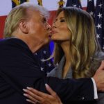 US election results Donald Trump thanks wife Melania with a hug and kiss at Florida victory rally