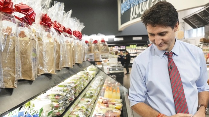 Canadian Prime Minister Justin Trudeau to cut sales tax amid rising costs; alcohol, Christmas trees get cheaper