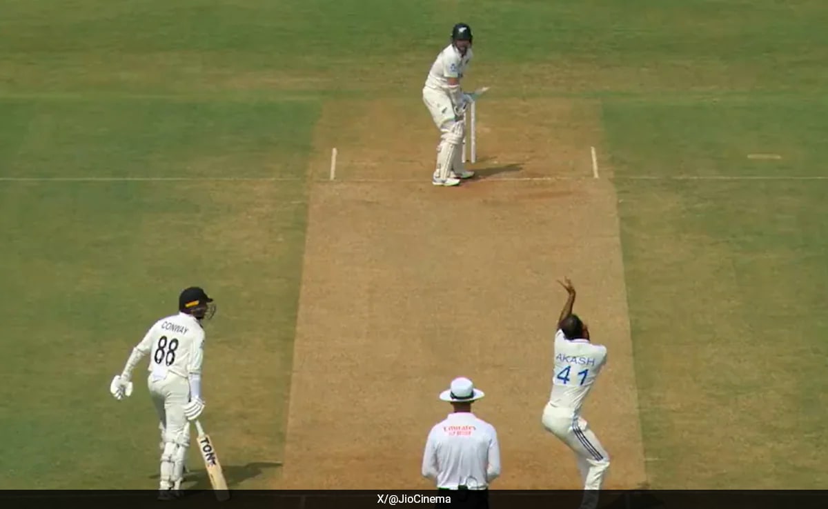 Watch: Akash Deep Sends Bails Flying To Dismiss NZ Captain, Fans Go Crazy