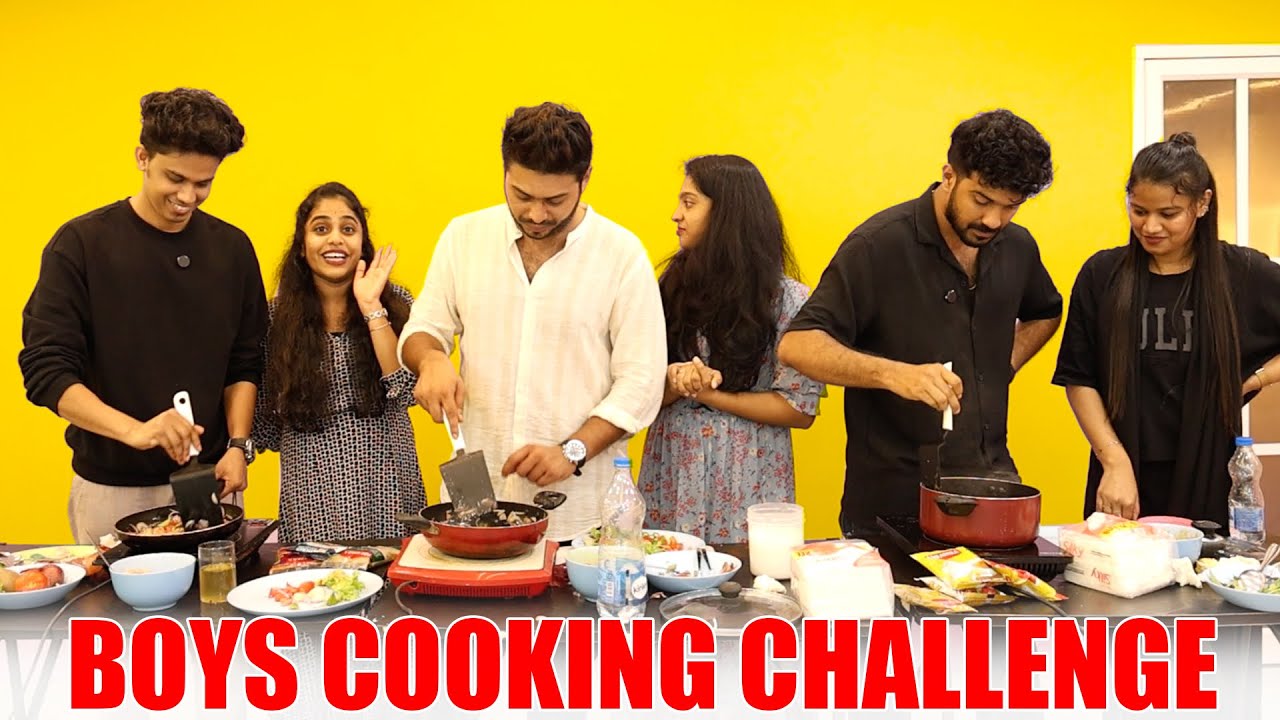 BOYS COOKING CHALLENGE 😂 | ചിരിച്ച്‌ ചത്ത് 🤣 | SALLU Vs AMAL Vs JUNU | PULLOTHI