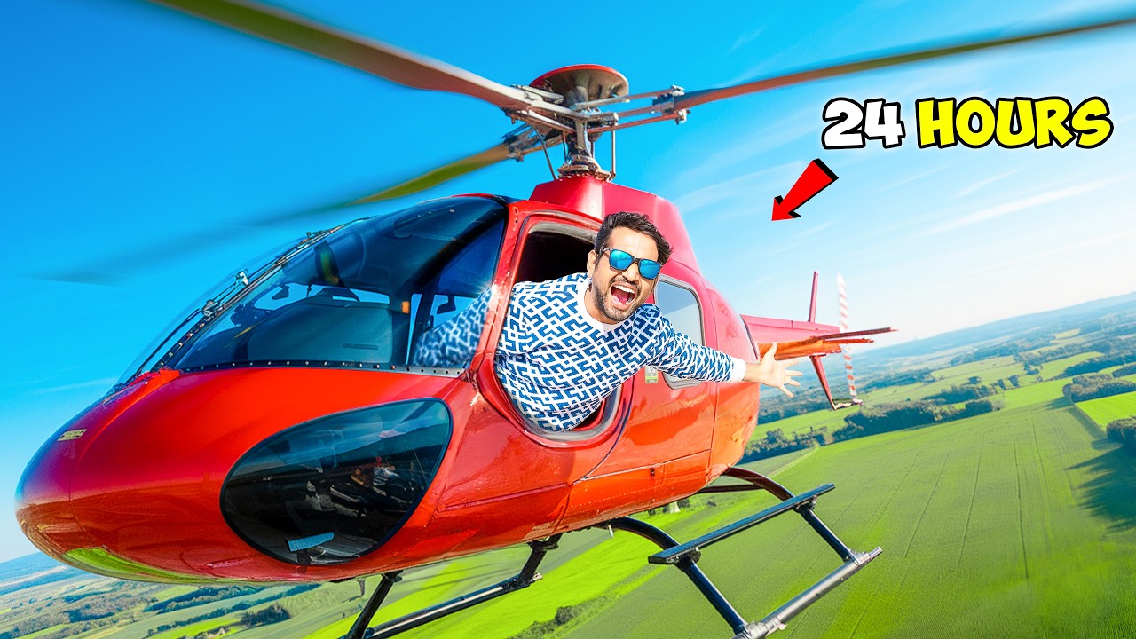 24 Hours Challenge In Helicopter…100% Real