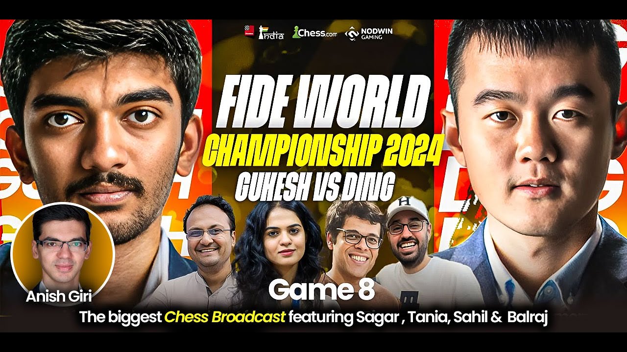 Ding vs Gukesh | Game 8 | FIDE World Championship 2024 | Ft. Sagar, Tania,  Balraj, Sahil and Anish