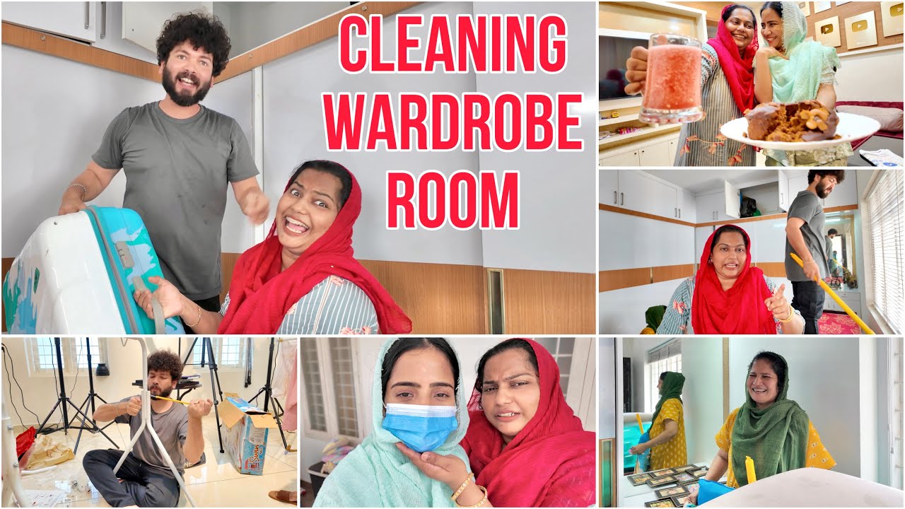 Suhana Kittiya Chance Muthalaki 🫣🤣😂Cleaning Wardrobe Room 😷🤧 | Suhana | Basheer Bashi