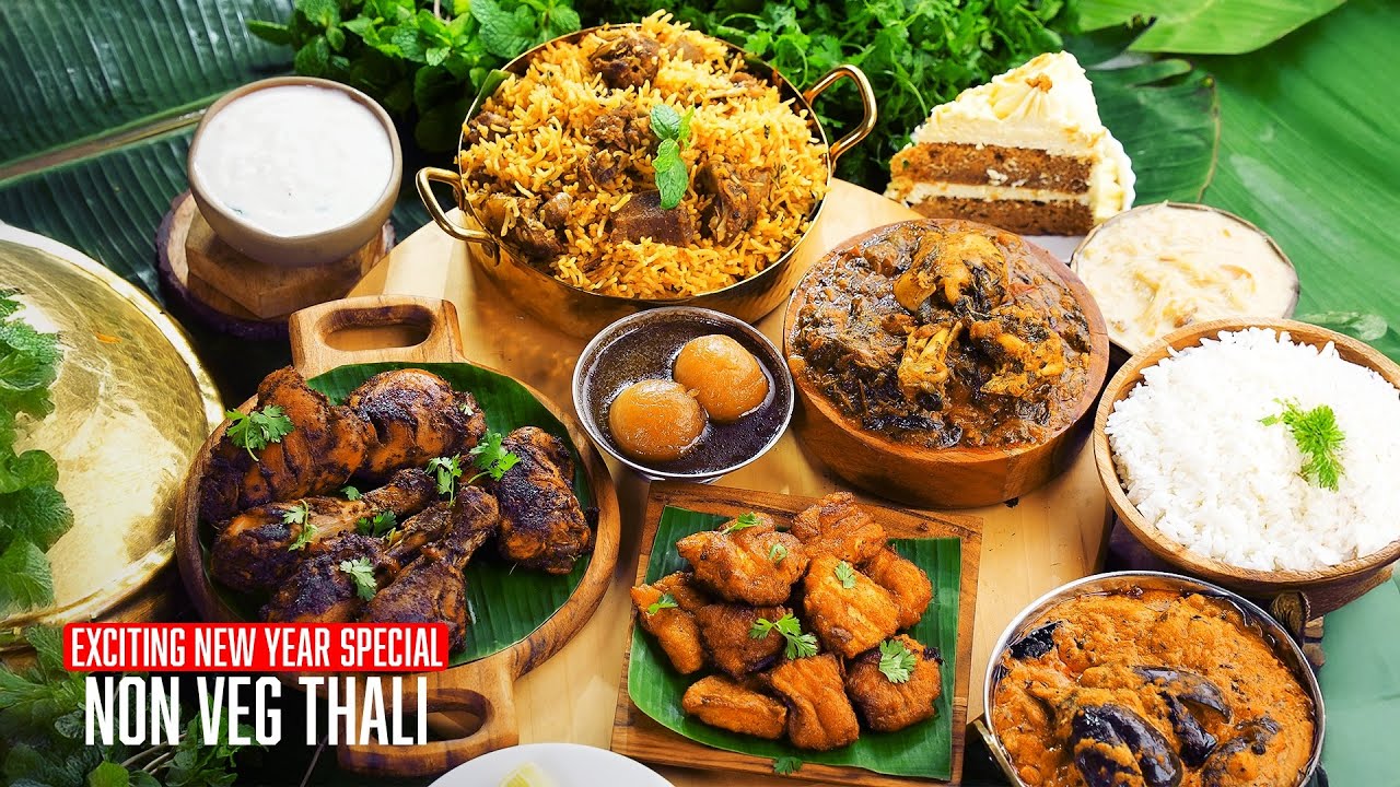 సూపర్ హిట్ న్యూ ఇయర్ స్పెషల్ నాన్ వెజ్ తాలి | Exciting New Year Special Non Veg Thali @VismaiFood