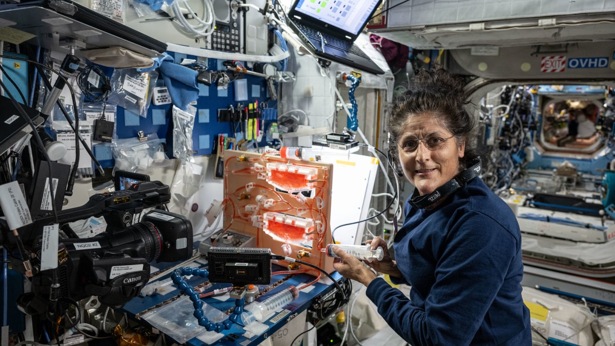 NASA's Astronaut Sunita Williams Poses with Tentacle-Armed Astrobee Robot on ISS: Report