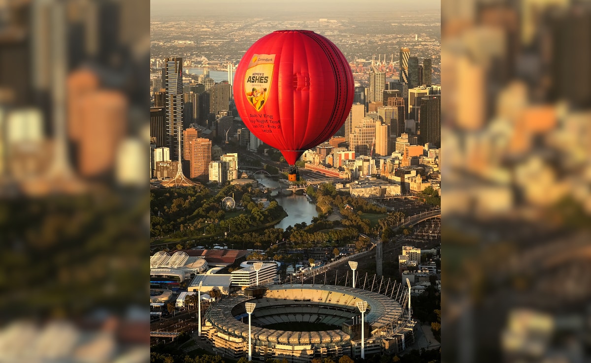 Giant Pink Cricket Ball Soars Over MCG Ahead Of Women's Day-Night Test