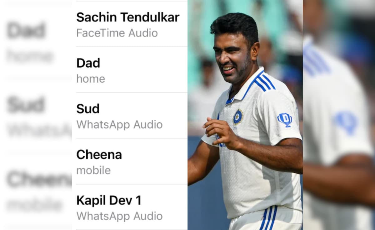 Ashwin Shows Off Post-Retirement Call Log, Features Sachin And Kapil