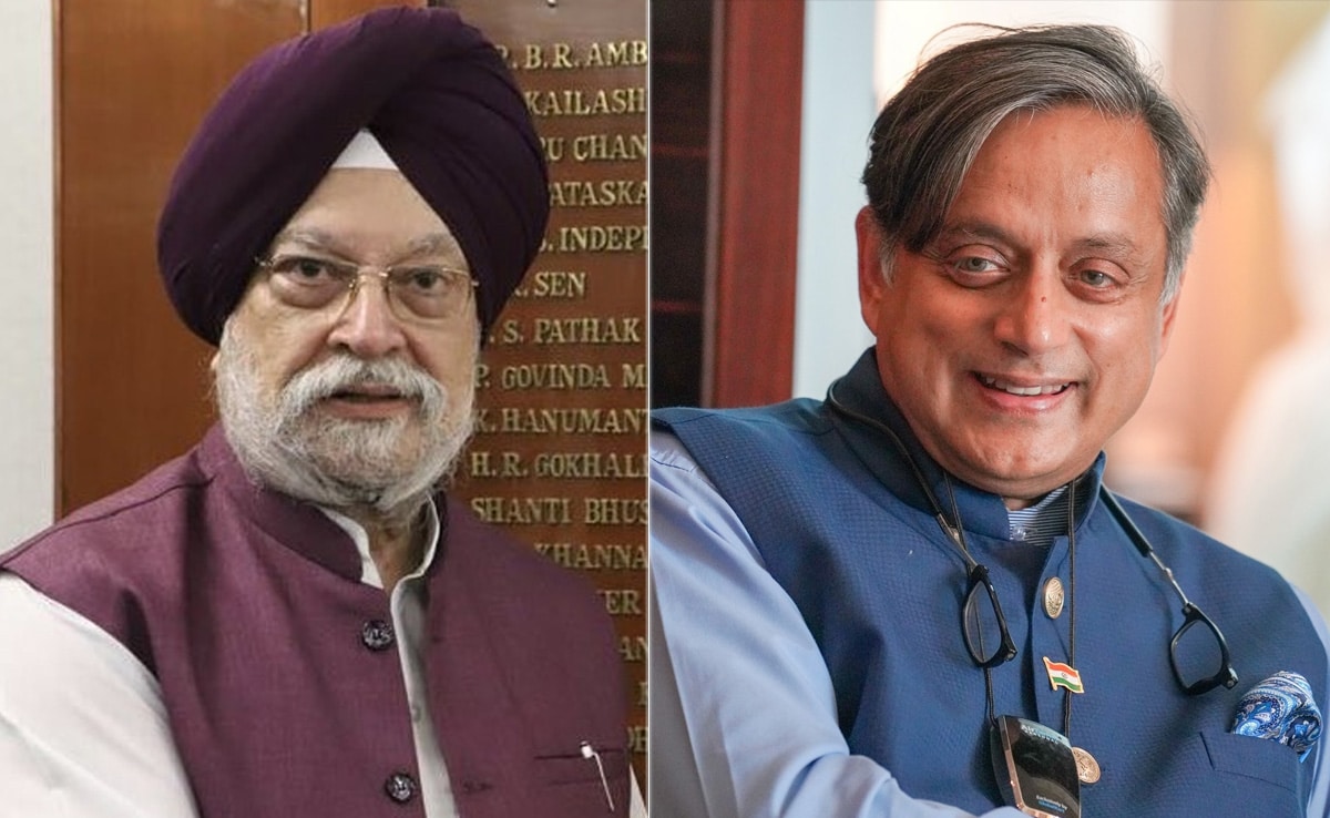 "Our Recollections Differ": Shashi Tharoor On Hardeep Puri's Soros Claim