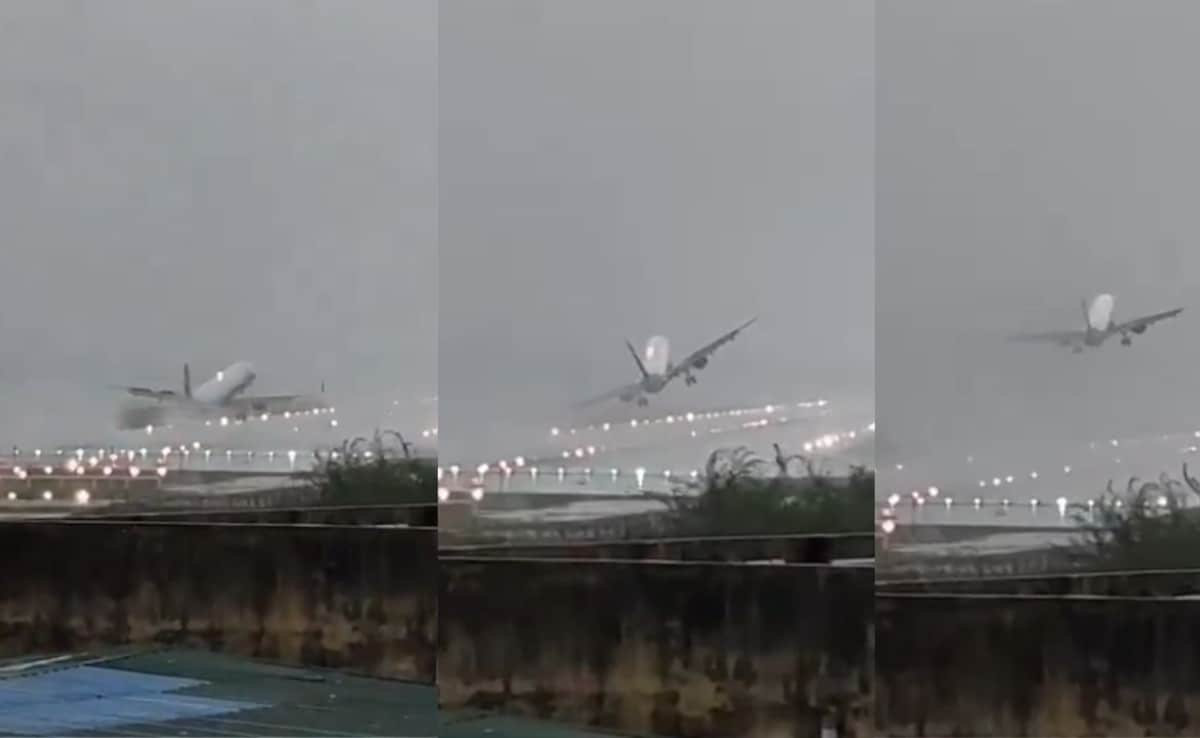 Viral Video Shows Plane Struggling To Land In Chennai Amid Strong Winds