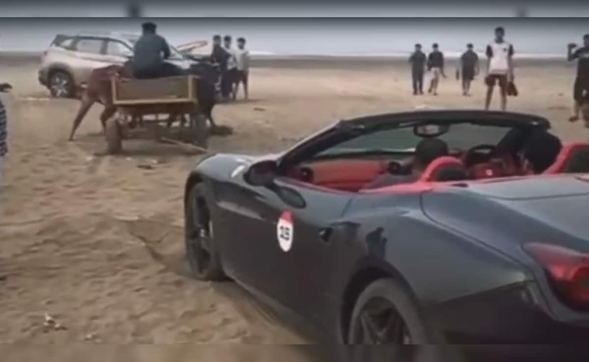 Video: When A Ferrari, Stuck On A Beach, Was Pulled Out By A Bullock Cart