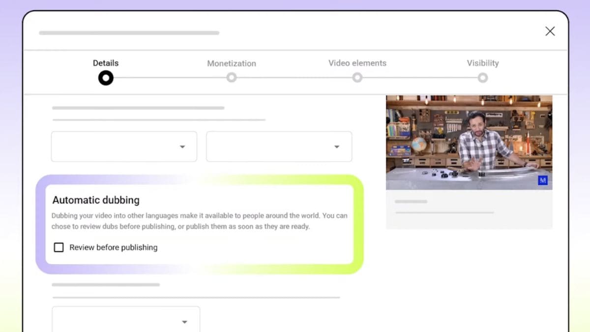 YouTube Expands AI-Powered Auto Dubbing Feature to Knowledge-Based Channels