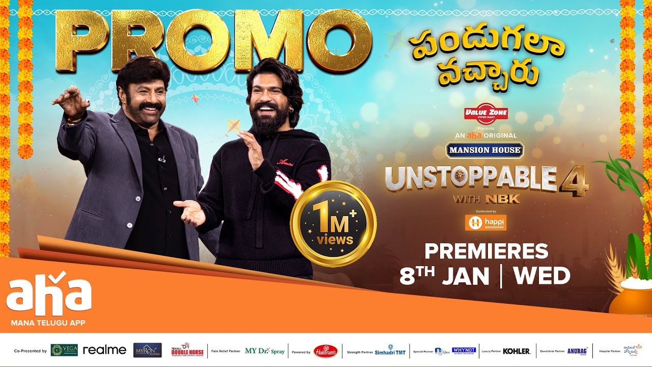 Unstoppable With NBK S4 New Episode Promo | Balakrishna, Ram Charan | Premiering Jan 8th, 7 PM